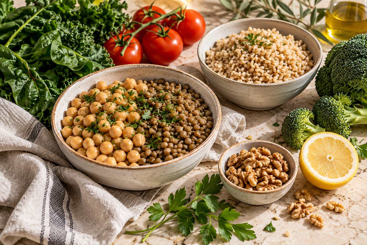 Composizione illustrativa di alimenti vegetali integrali